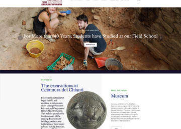 FSU Archeology dig at Cetamura del Chianti website design by WPTallahassee